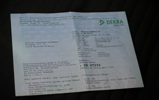 Volkswagen Touran cena 46999 przebieg: 200000, rok produkcji 2014 z Debrzno małe 562